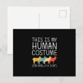 羊のハロウィン用人間コスチューム ポストカード (正面/裏面)