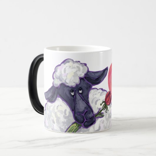 羊のバレンタインデー モーフィングマグカップ (正面左)