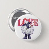 羊のバレンタインデー 缶バッジ (正面&裏面)