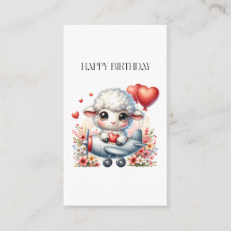 羊のパイロット 誕生日 エンクロージャーカード