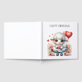 羊のパイロット 誕生日 ゲストブック (全面)