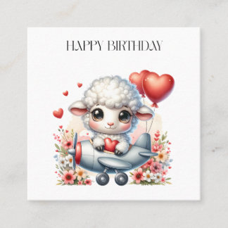 羊のパイロット 誕生日 スクエア名刺