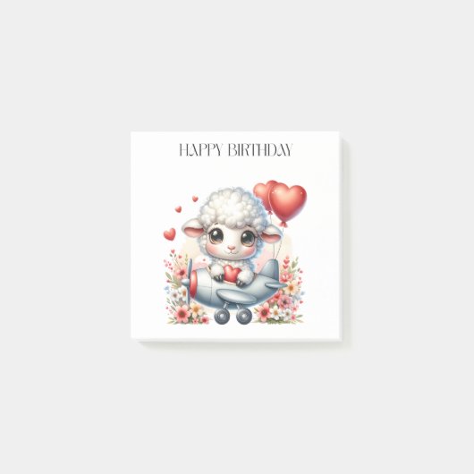 羊のパイロット 誕生日 ポストイット (正面)