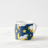 羊のパターン,眠っている羊,月,あなたの名前 エスプレッソカップ (正面右)