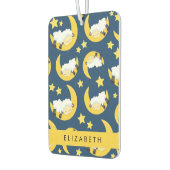 羊のパターン，眠っている羊，月，あなたの名前 カーエアーフレッシュナー (左)