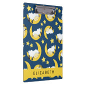 羊のパターン,眠っている羊,月,あなたの名前 クリップボード (右)