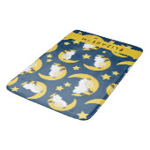羊のパターン,眠っている羊,月,あなたの名前 バスマット (アングル)
