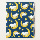 羊のパターン，眠っている羊，月，あなたの名前 プランナー手帳 (裏面)