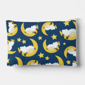 羊のパターン，眠っている羊，月，星 アクセサリーポーチ (裏面)