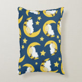 羊のパターン,眠っている羊,月,星 アクセントクッション (正面(垂直))