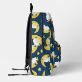 羊のパターン，眠っている羊，月，星 プリントバックパック (左)