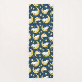 羊のパターン，眠っている羊，月，星 ヨガマット (裏面)