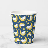 羊のパターン，眠っている羊，月，星 紙コップ (正面)