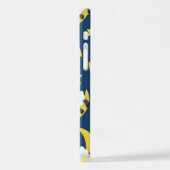 羊のパターン，眠っている羊，月，星 iPhoneケース (左側面)