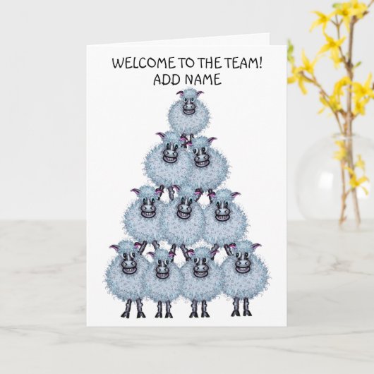 羊のピラミッド カード (黄色い花)