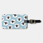 羊のプリントニットクロチェットクラフツ ラゲッジタグ (正面横)