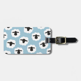 羊のプリントニットクロチェットクラフツ ラゲッジタグ