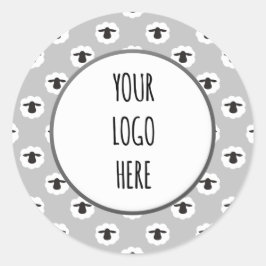 羊のプリント/繊維芸術家あなたのロゴ ラウンドシール