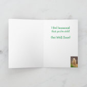 羊のヤギのプンおもしろいグウェルカード カード (内部)