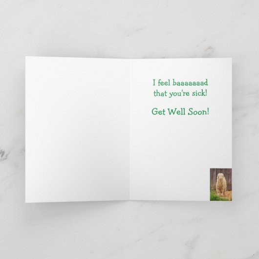 羊のヤギのプンおもしろいグウェルカード カード (内部)