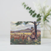 羊のヴィンテージ ポストカード (スタンド正面)