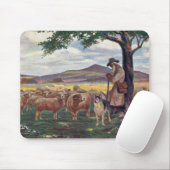 羊のヴィンテージ マウスパッド (マウス)
