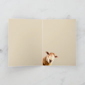 羊の動物のおもしろいユーモアに感謝 サンキューカード (内部)