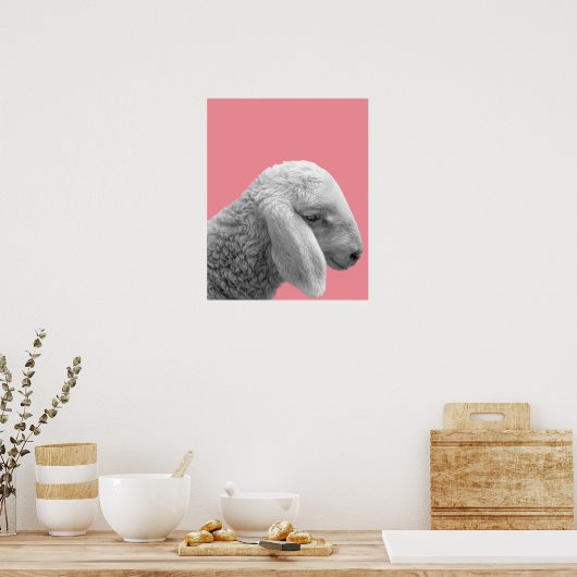 羊の動物農場写真保育園子供部屋 ポスター (キッチン)