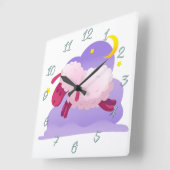 羊の大時計 スクエア壁時計 (傾斜)