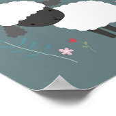 羊の子供部屋アートキュートラム子供部屋ウォールデコール ポスター (角)