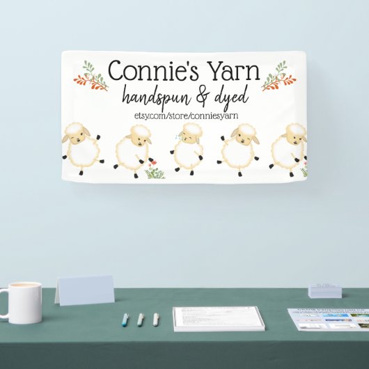 羊の子羊の編み物クロチェットホームズプンクラフトショー 横断幕 (トレードショー)