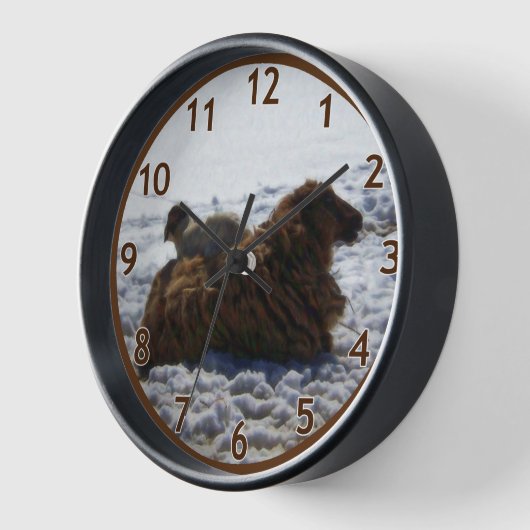 羊の子羊 壁時計 (傾斜)