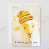 羊の帽子の編み物かぎ手工芸品クリスマスカード シーズンカード (正面)