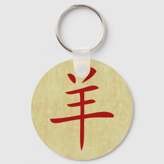 羊の年 中国のシンボル キーホルダー (正面)