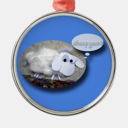 羊の年?2015年中国の初 メタルオーナメント (正面)