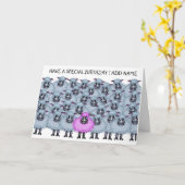 羊の幸せな群れ カード (黄色い花)