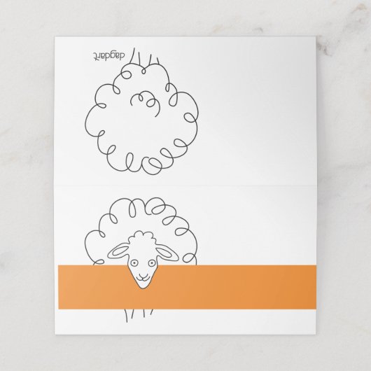 羊の座席表 プレイスカード (外部開封)