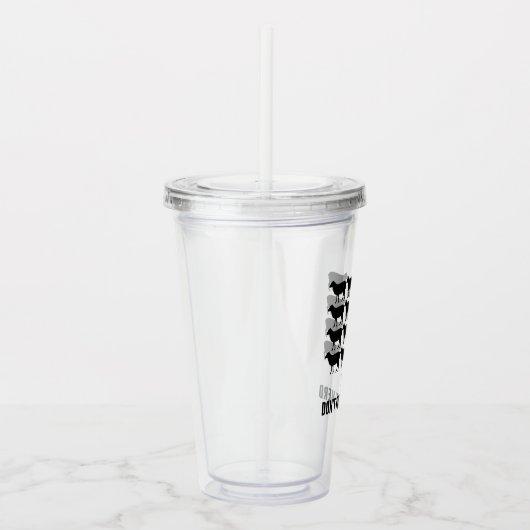 羊の後を追群れ – 自分自身でいなさい アクリルタンブラー (右)