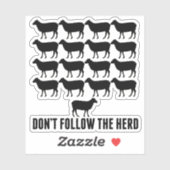 羊の後を追群れ – 自分自身でいなさい シール (シート)