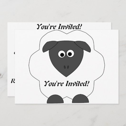 羊の招待状 招待状 (正面/裏面)