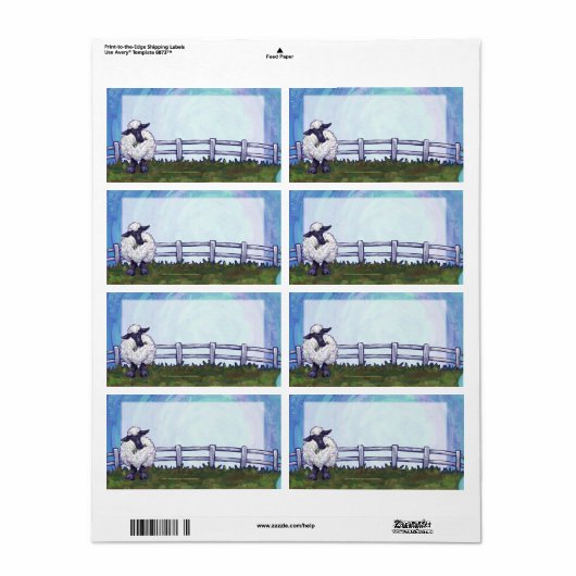 羊の文具 ラベル (フルシート)