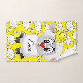 羊の日黄色の雲の手バスルームのタオルのセット バスタオルセット (ハンドタオル)