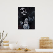 「羊の服で」油絵のポスタープリント ポスター (キッチン)