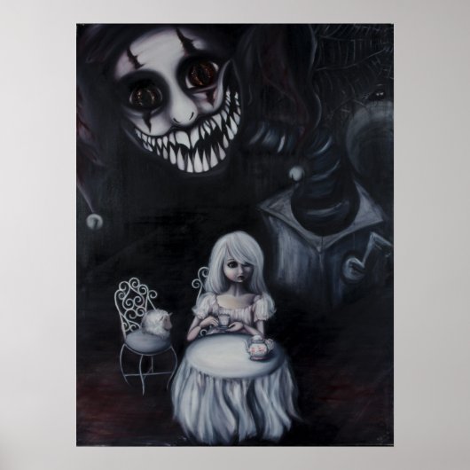 「羊の服で」油絵のポスタープリント ポスター (正面)