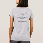 羊の服を着た女性の狼Tシャツ Tシャツ (裏面)