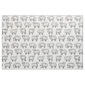 羊の模様-白黒 ファブリック (ファットクウォーター)