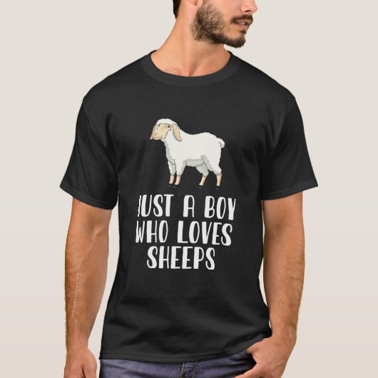 羊の毛を愛する少年にすぎない Tシャツ (正面)