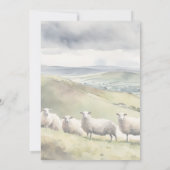 羊の水彩招待状 招待状 (裏面)