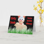 羊の汚れ カード (黄色い花)