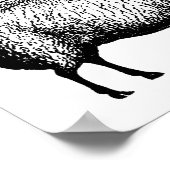 羊の版木、銅版、版画プリント ポスター (角)